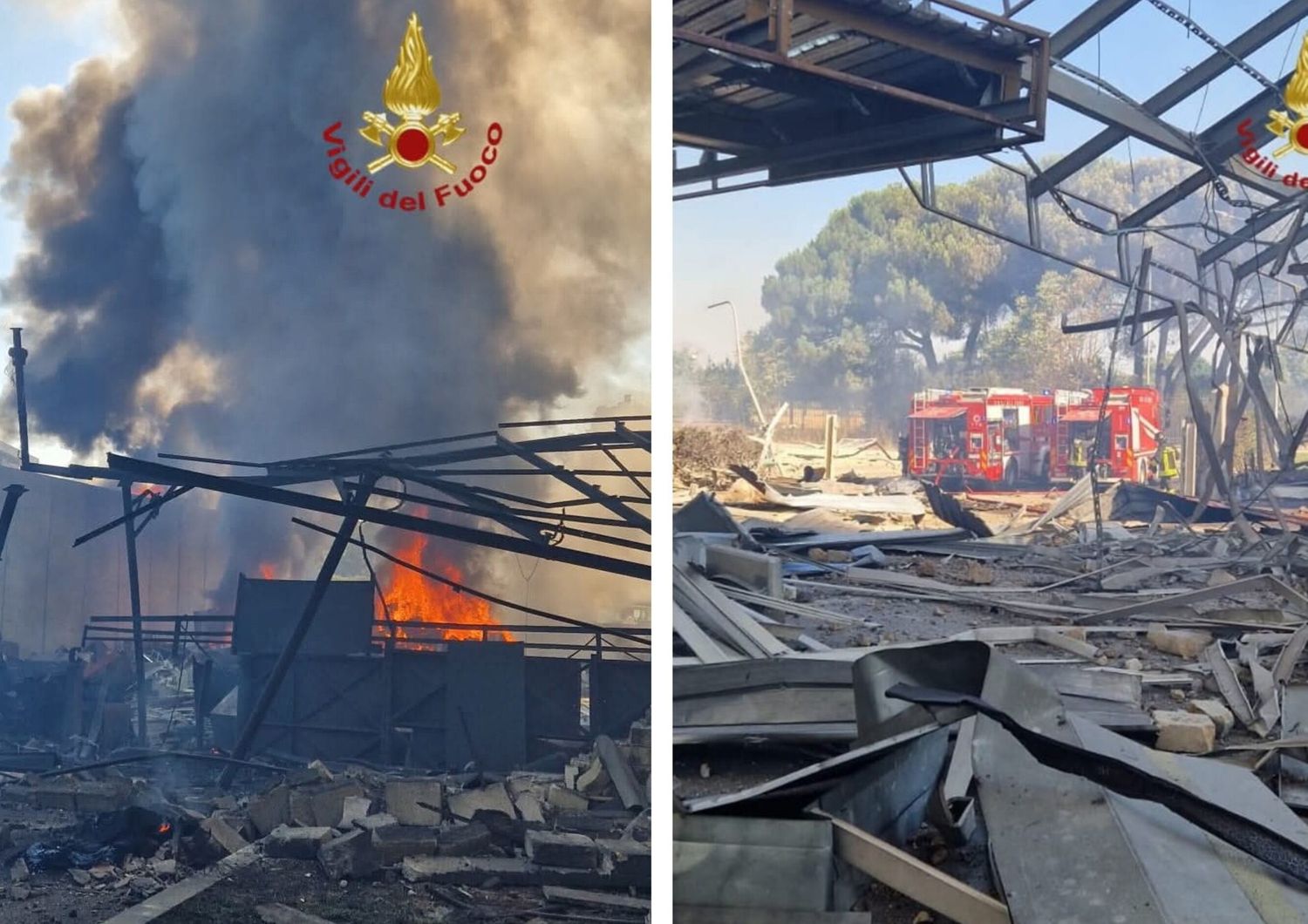 boato incendio distributore benzina roma