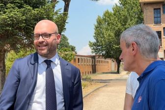 Lorenzo Fontana e Gianni Alemanno a Rebibbia