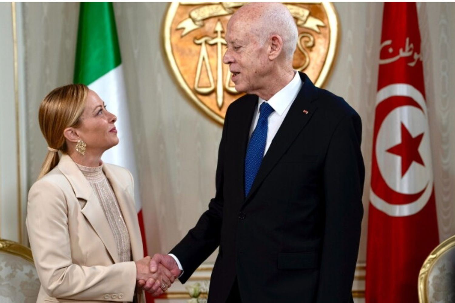 Migrations et coopération énergétique au coeur de la visite de Meloni en Tunisie