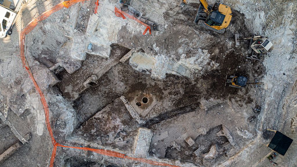Cantiere  metro C di piazza Venezia, Roma