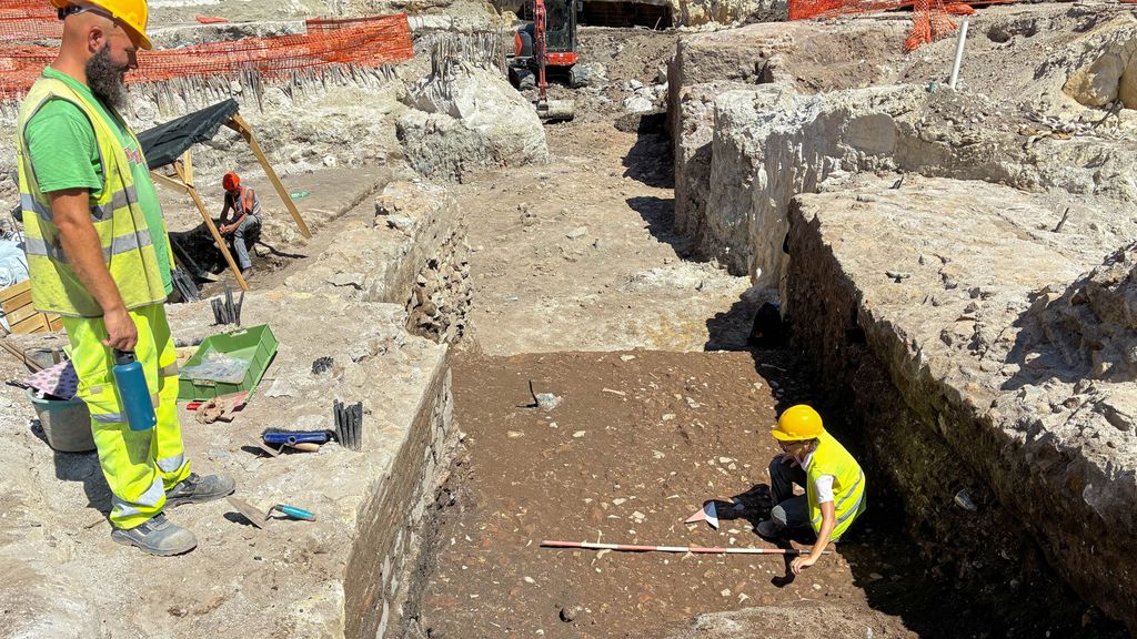 Cantiere  metro C di piazza Venezia, Roma