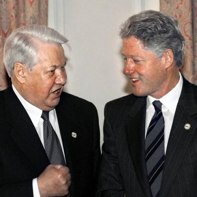 Boris Yeltsin e Bill Clinton