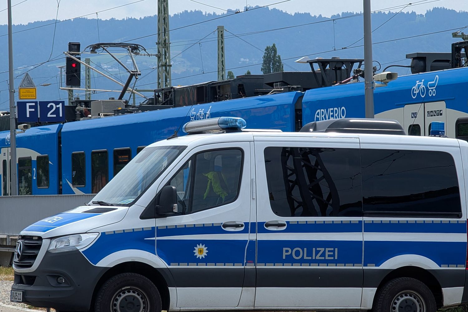 Si appende alla maniglia di un treno ad alta velocità. Salvato dal macchinista