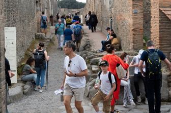 Turisti a Pomepei