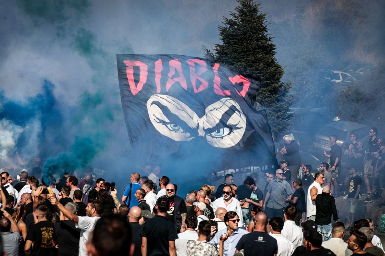 I funerali di Fabrizio Piscitelli, detto 'Diabolik', capo degli ultr&agrave; della Lazio