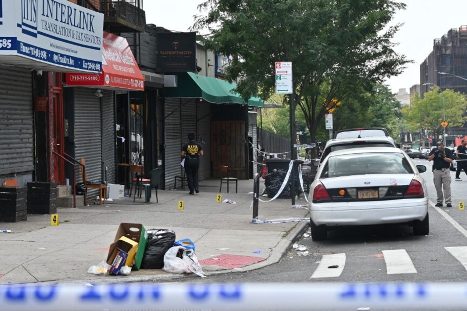 La scena della sparatoria a New York