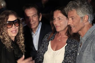 Fiorello con la moglie, e la figlia di Pippo Baudo - Tiziana
