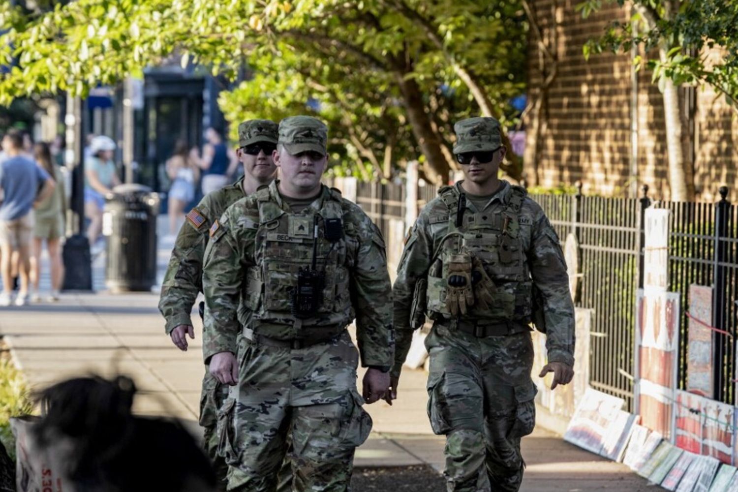 I militari nelle strade di Washington