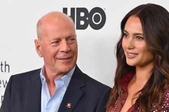 Bruce Willis e la moglie Emma Heming Willis al  57° New York Film Festival nel 2019