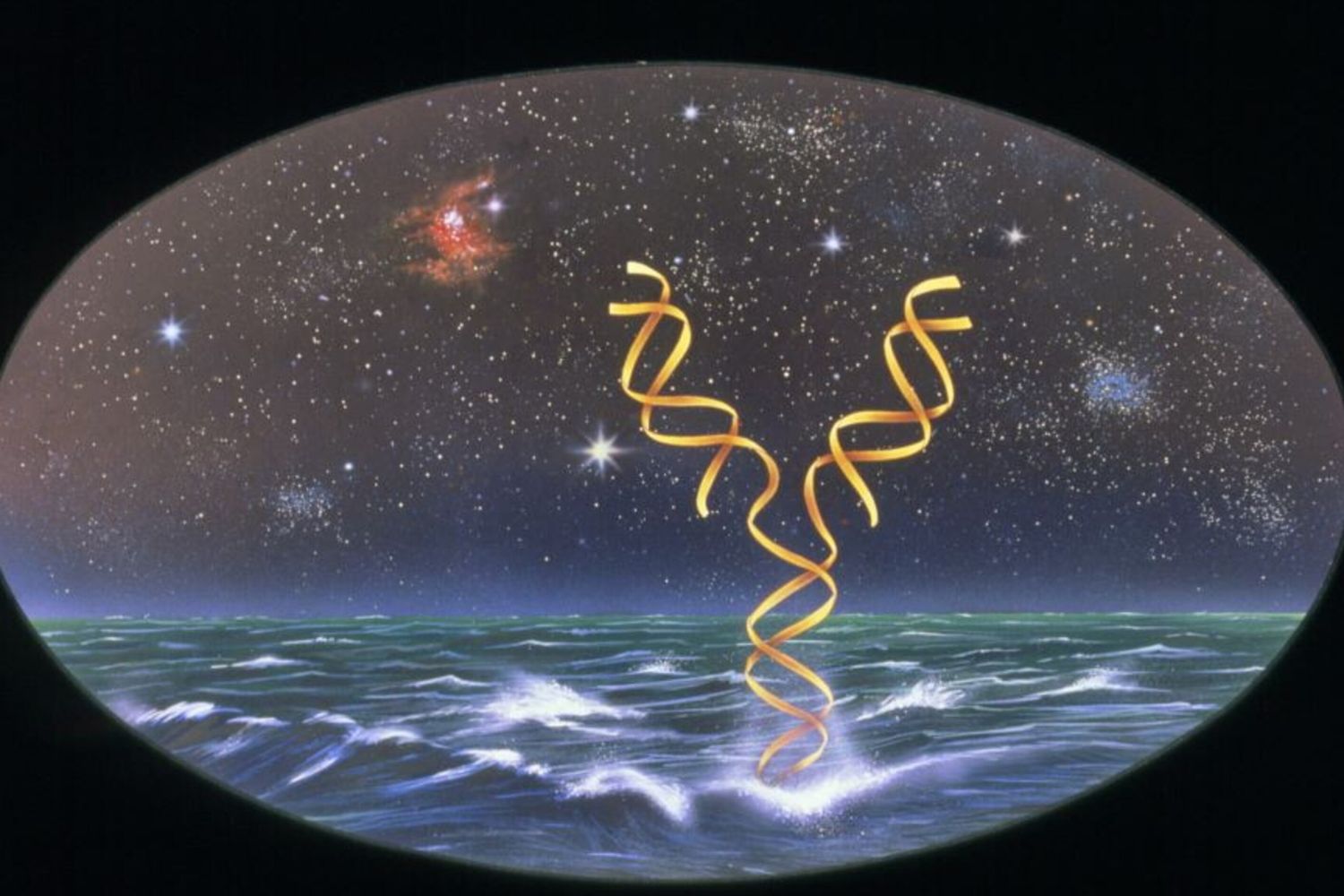 Rappresentazione artistica dell'origine della vita sulla Terra