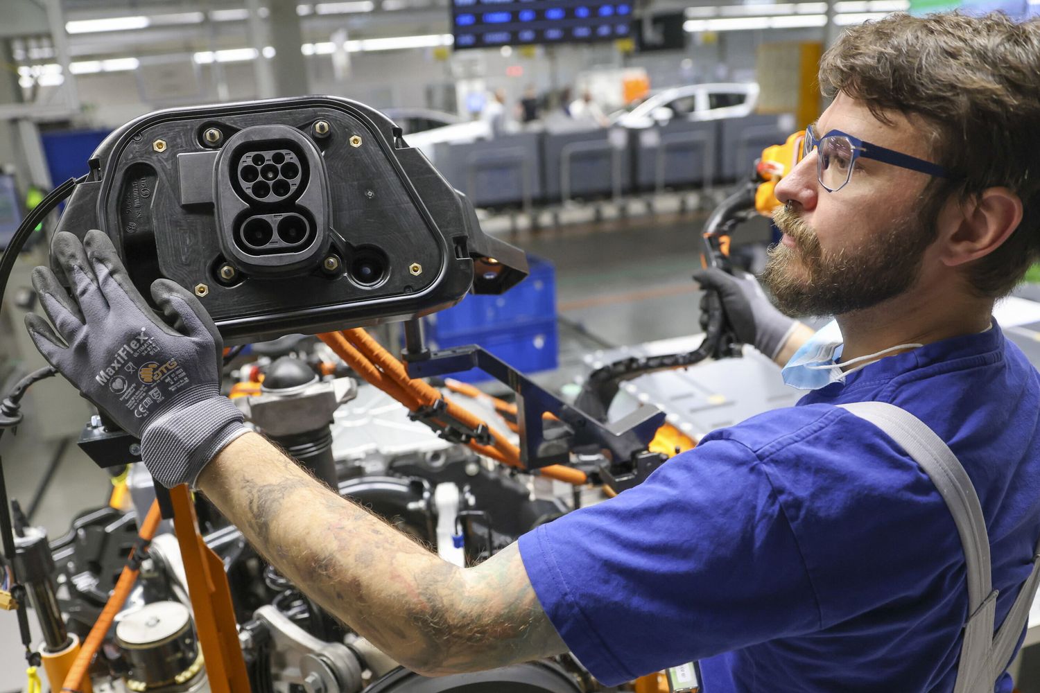 Una fabbrica di autovetture elettriche&nbsp;