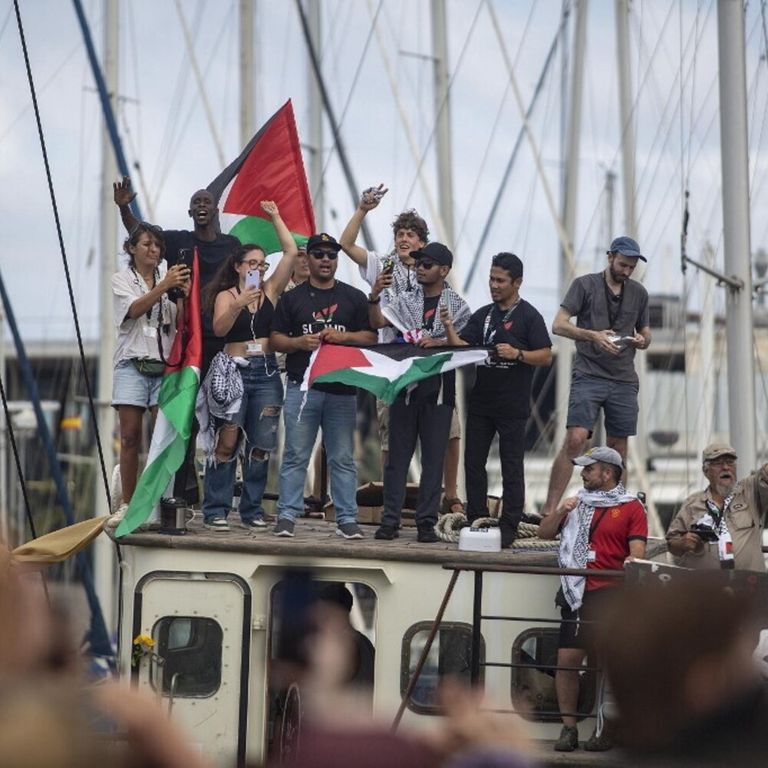 Le imbarcazioni Flotilla in partenza da Barcellona