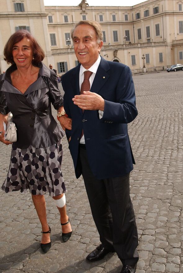 Emilio Fede con la moglie Diana De Feo, 2008