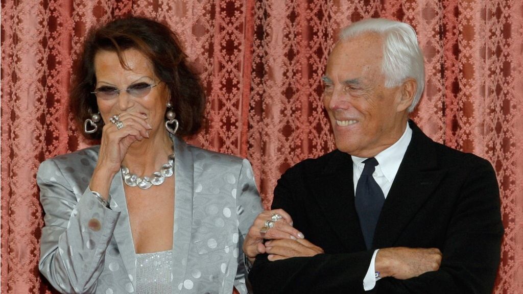 Giorgio Armani e Claudia Cardinale