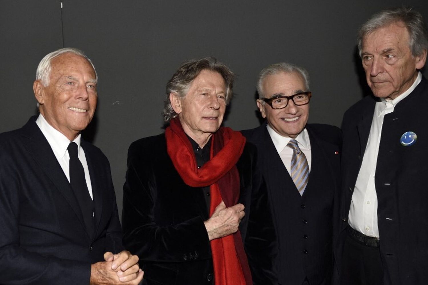 Martin Scorsese , Giorgio Armani, Roman Polanski e Costa Gavras