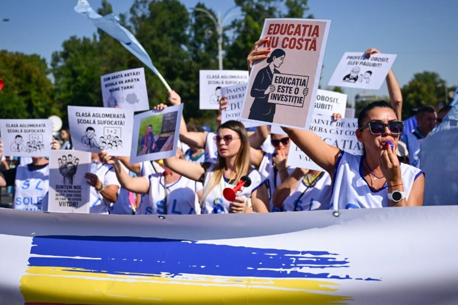 Le pesanti proteste degli insegnanti in Romania
