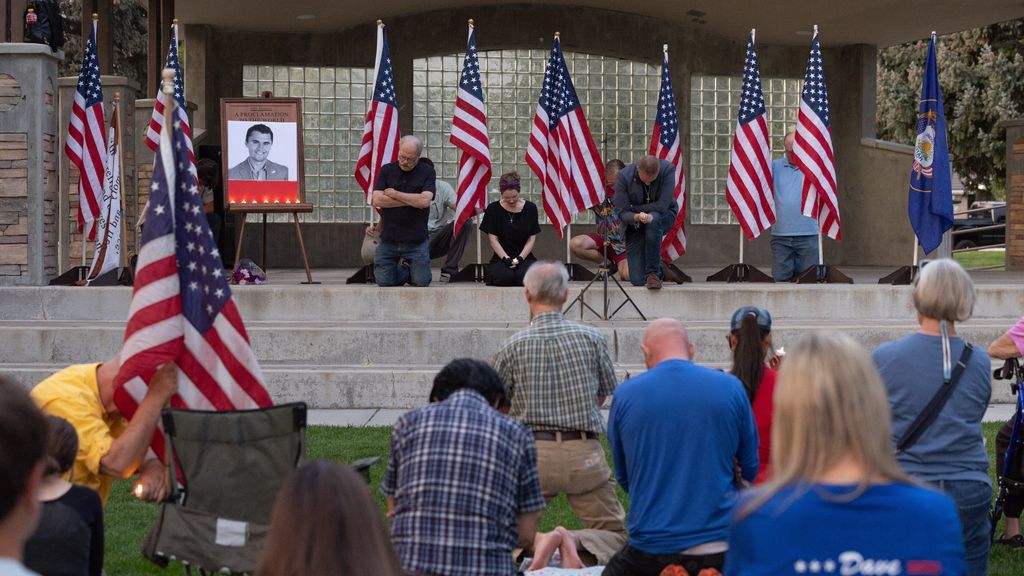 Il luogo dove è stato ucciso Charlie Kirk