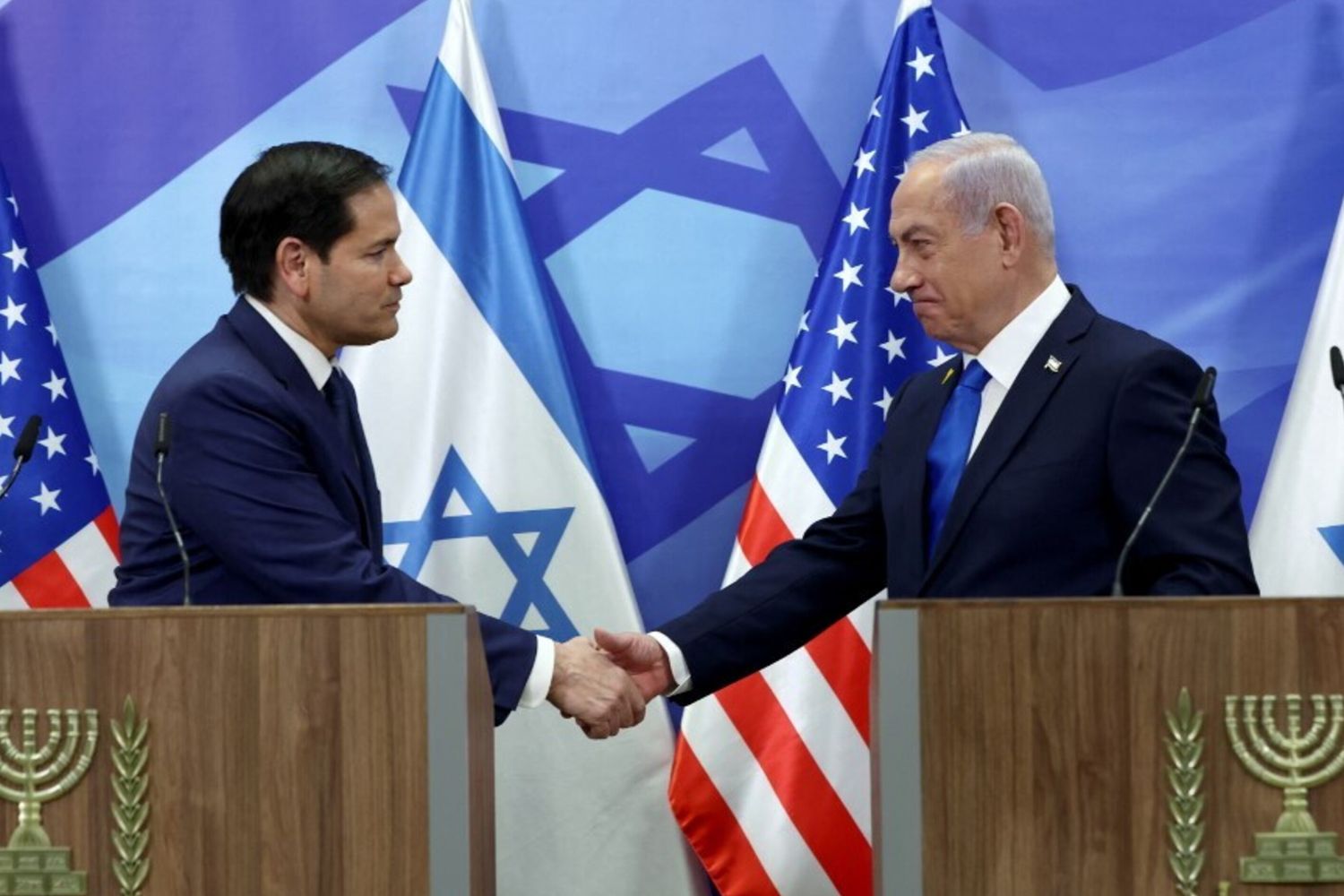 Marco Rubio e Benjamin Netanyahu