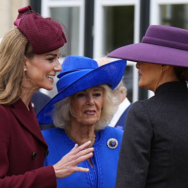 La principessa Kate, la regina Camilla e la first lady Melania Trump