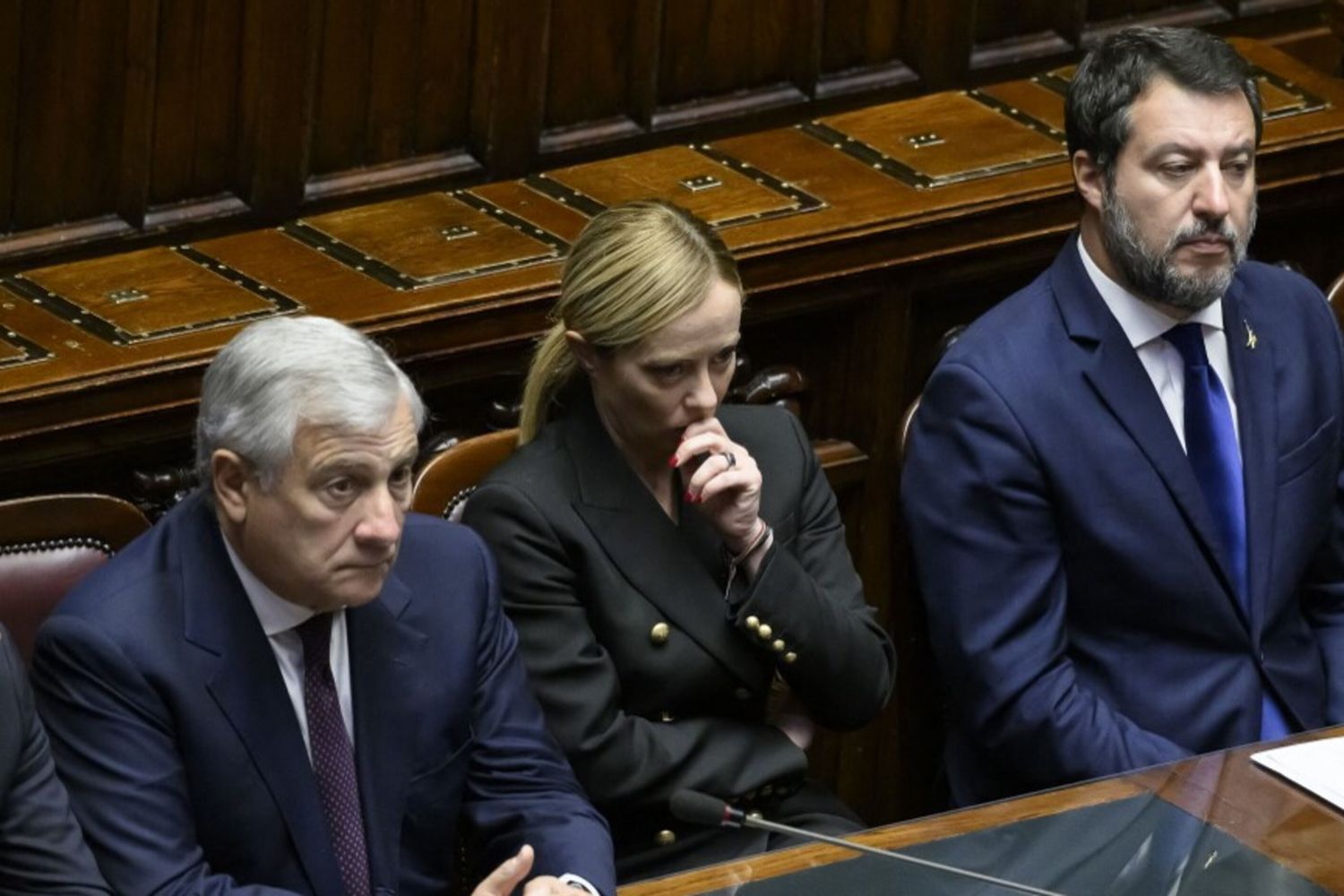 Antonio Tajani, Giorgia Meloni e Matteo Salvini