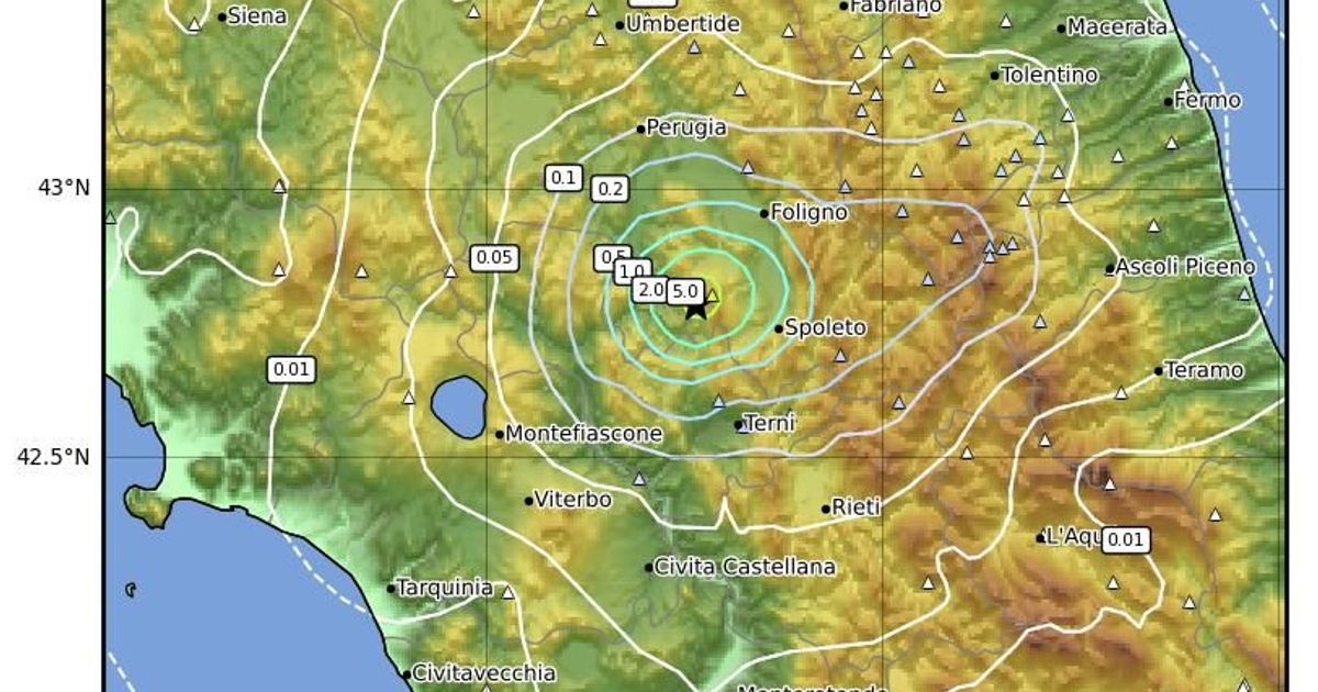 La terra trema in Umbria, scossa di magnitudo 3.8 vicino Massa Martana