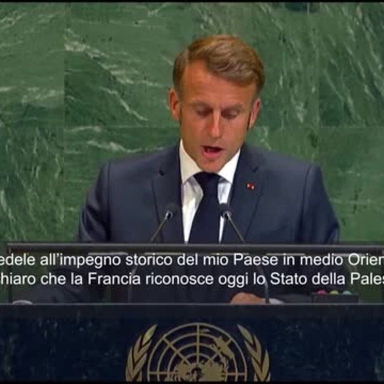 Macron all'assemblea Onu: "La Francia riconosce lo Stato della Palestina”