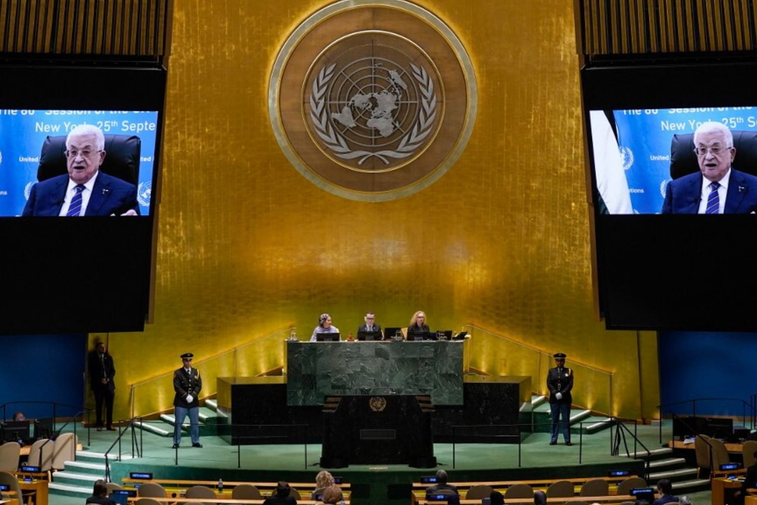 Intervento di Abu Mazen all'Onu