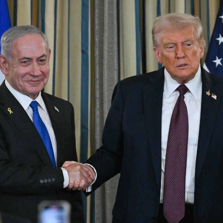 Il Presidente degli Stati Uniti Donald Trump e il Primo Ministro israeliano Benjamin Netanyahu