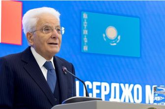 Il presidente Sergio Mattarella nel corso della sua visita in Kazakhstan