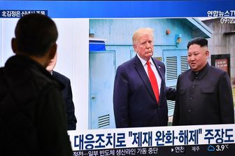 Donald Trump e Kim Jong un  a Panmunjom nel 2020