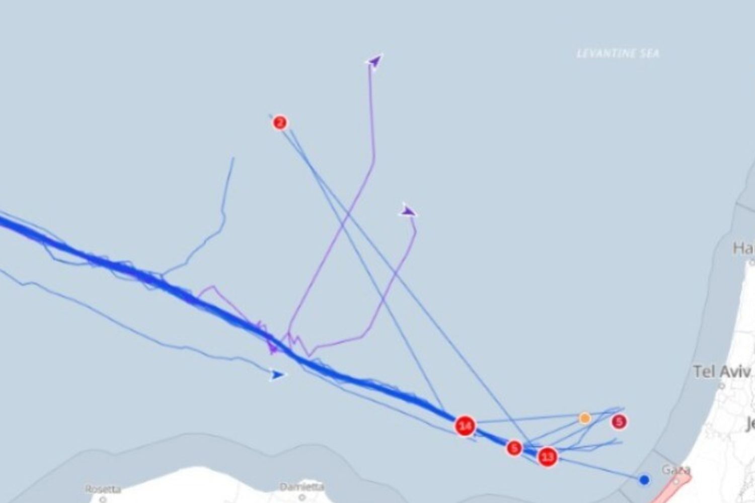 Imbarcazioni Flotilla Intercettate