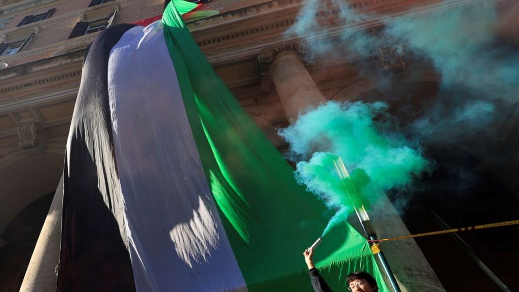 Manifestazione Pro Pal a Roma