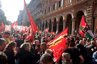 Corteo Cgil a Roma