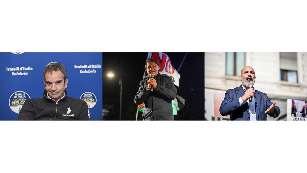 Roberto Occhiuto, Pasquale Tridico e Francesco Toscano