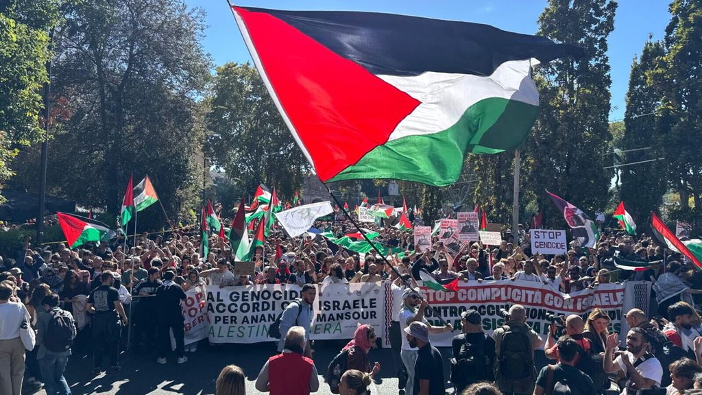 corteo proPal a Roma