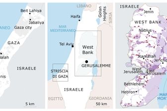 &nbsp;infografica -&nbsp;israele cisgiordania gaza