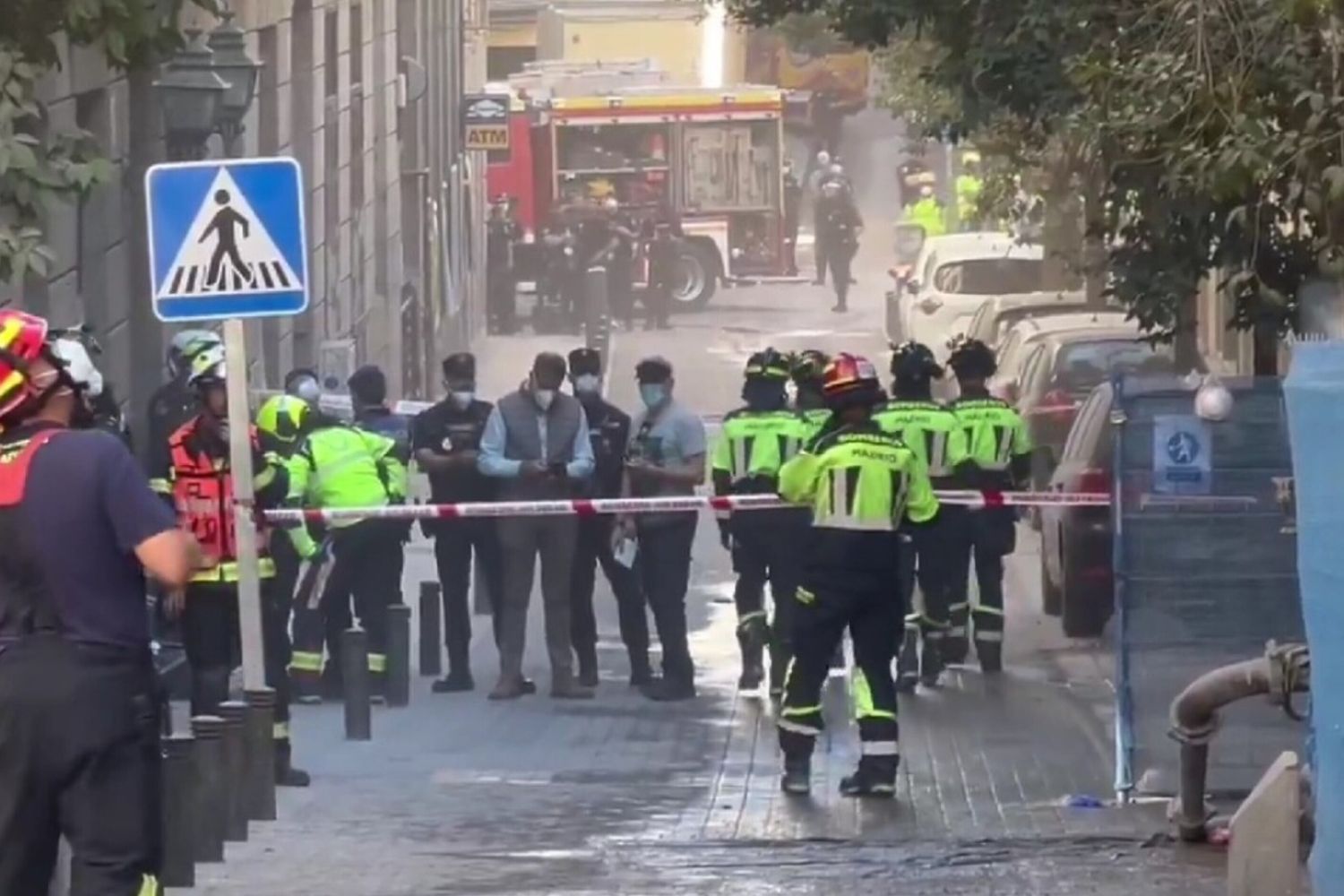 Crollo palazzo a Madrid