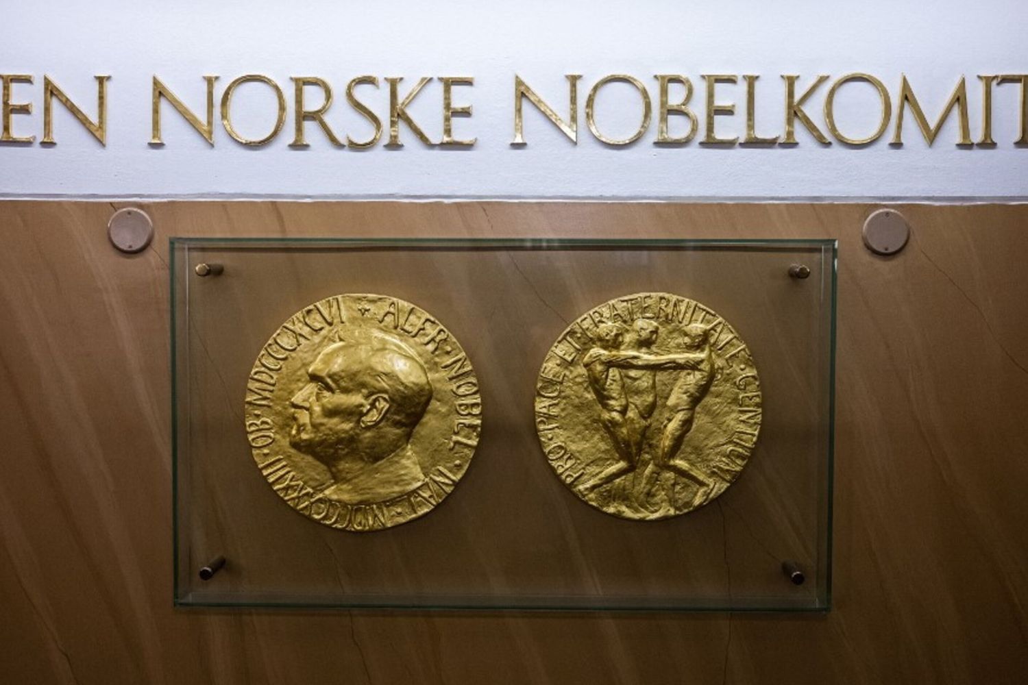 Replica del dritto e del rovescio della medaglia del Premio Nobel per la Pace