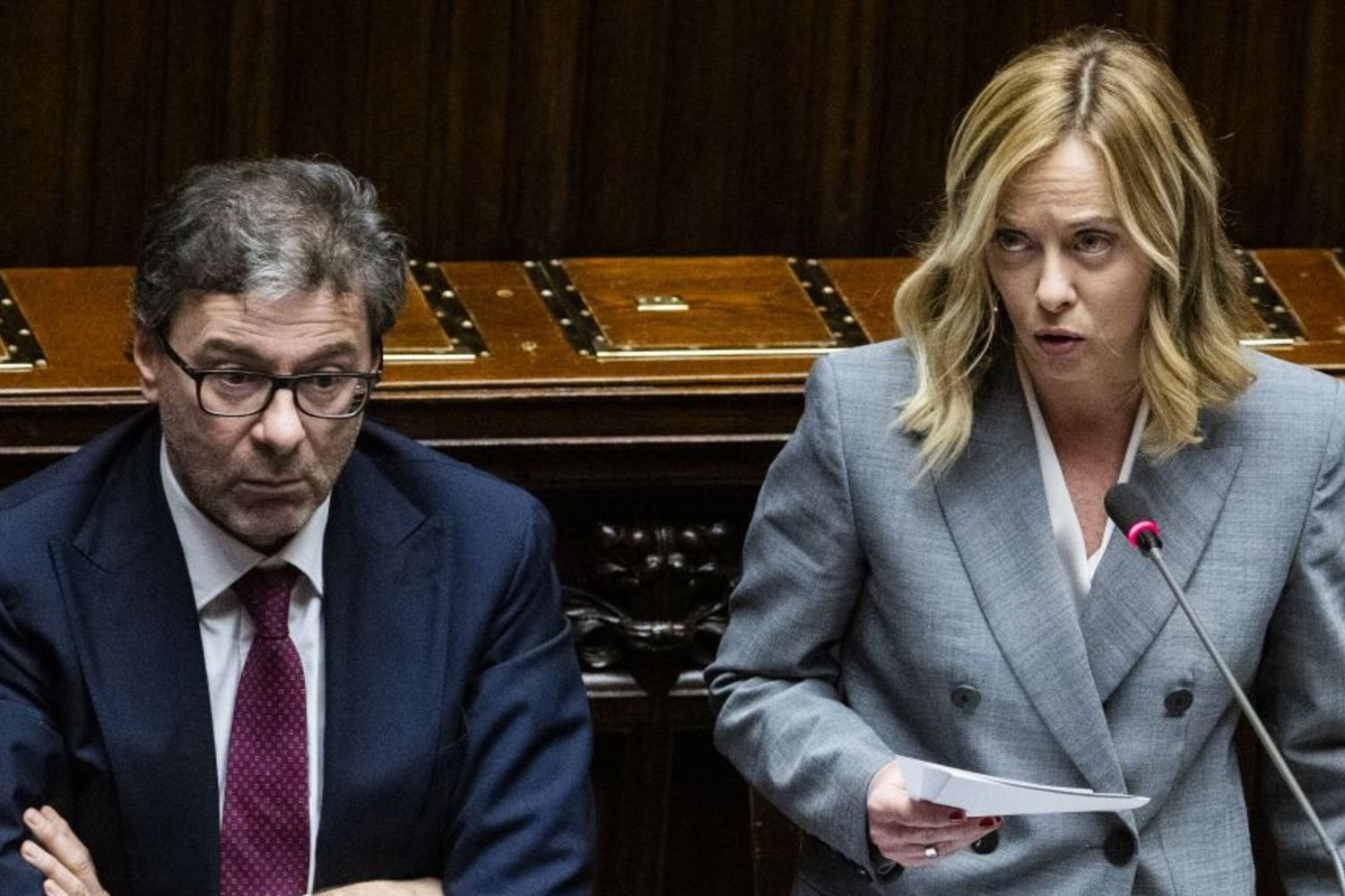 Giorgia Meloni e Giancarlo Giorgetti