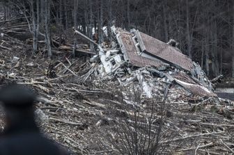 &nbsp;Le macerie dell'hotel Rigopiano