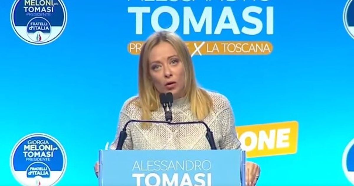 Meloni chiude la campagna elettorale in Toscana: "Sinistra scarsa a governare"