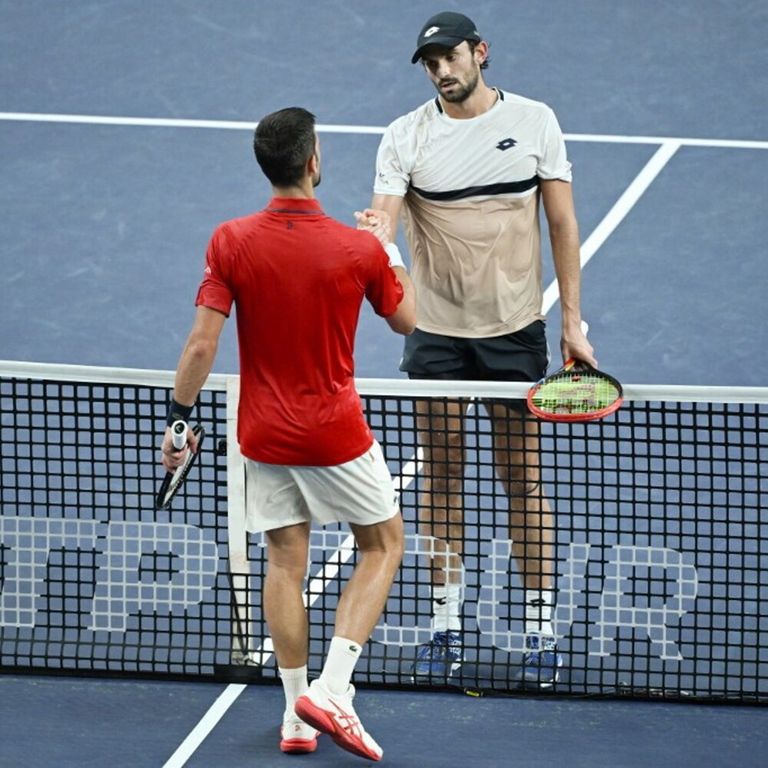 Valentin Vacherot e Novak Djokovic