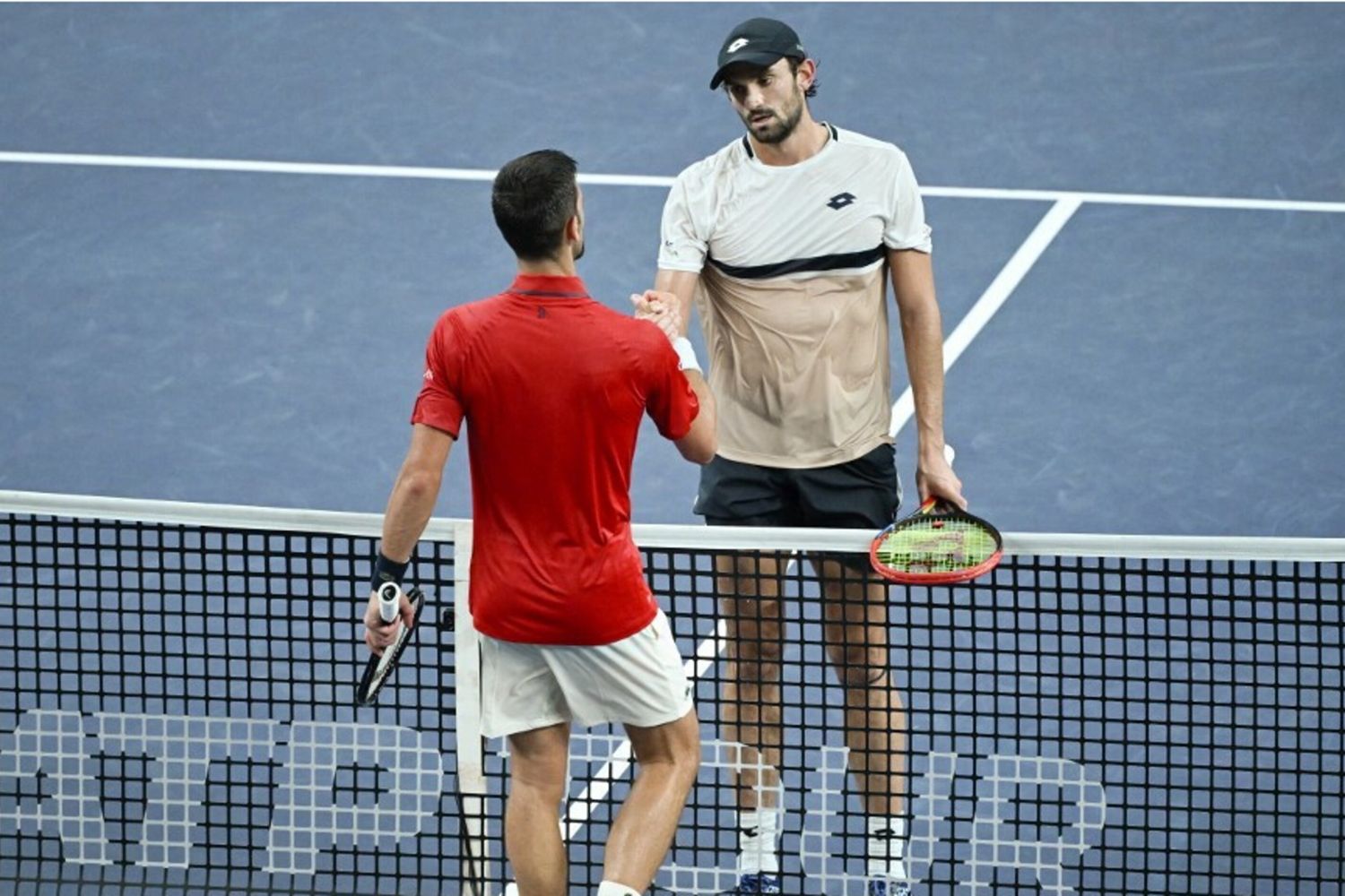 Valentin Vacherot e Novak Djokovic