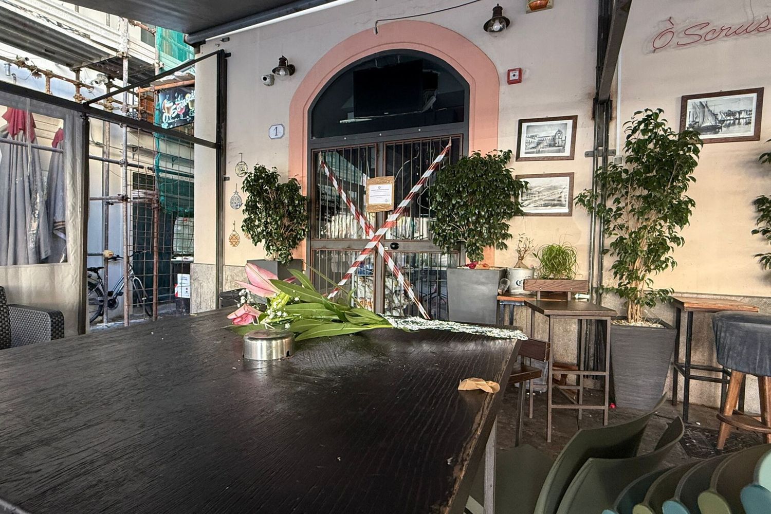 Il luogo dove è stato ucciso Paolo Taormina