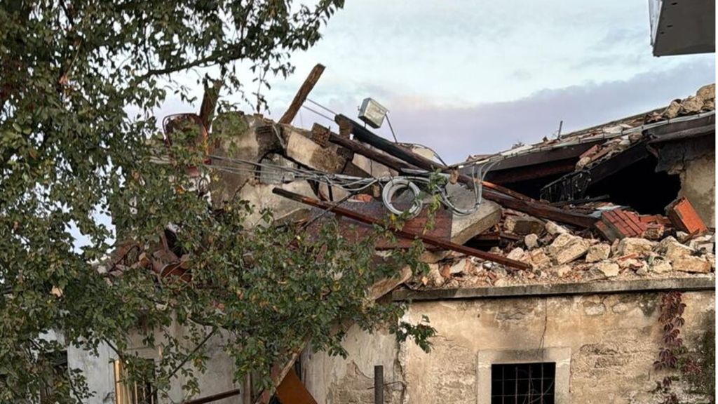 Il casolare esploso a Castel d'Azzano (VR)