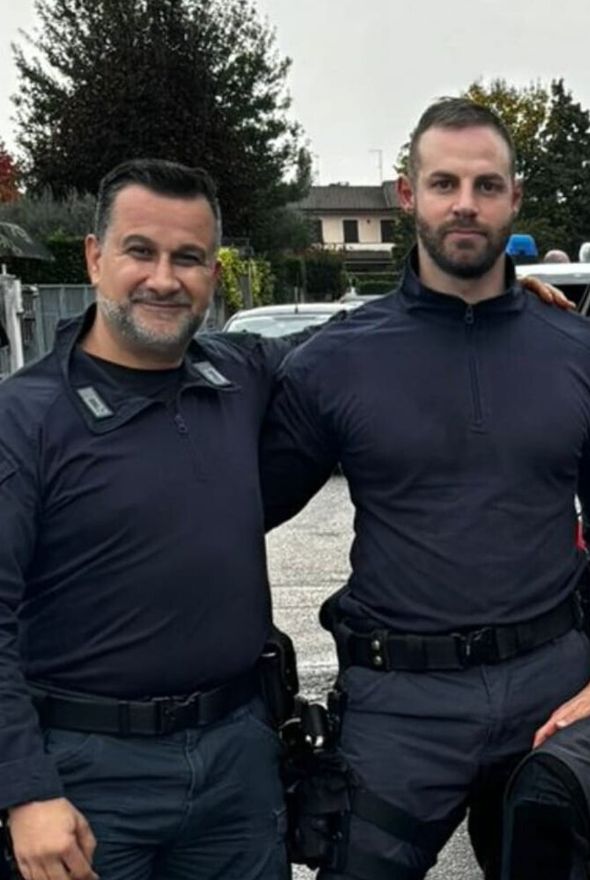 A sinistra il Brigadiere Capo Q.S. Valerio Daprà, a destra il Carabiniere Scelto Davide Bernardello