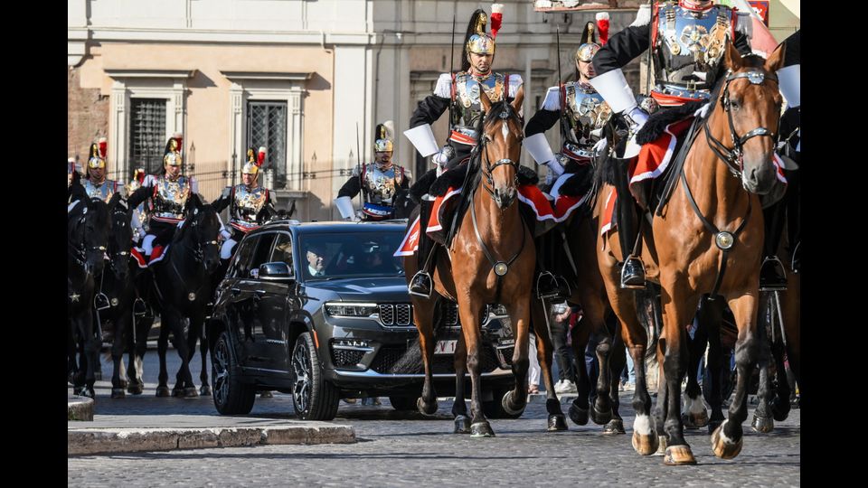 Papa Leone in visita al Quirinale, Sergio Mattarella