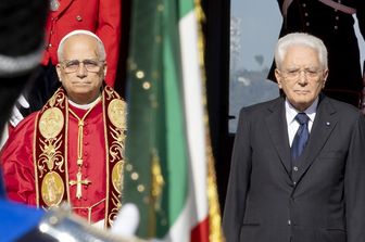 Papa Leone in visita al Quirinale, Sergio Mattarella