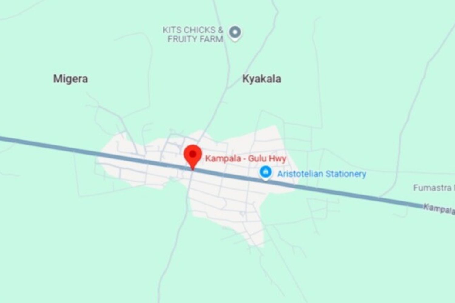 Uganda incidente Kampala - Gulu Hwy