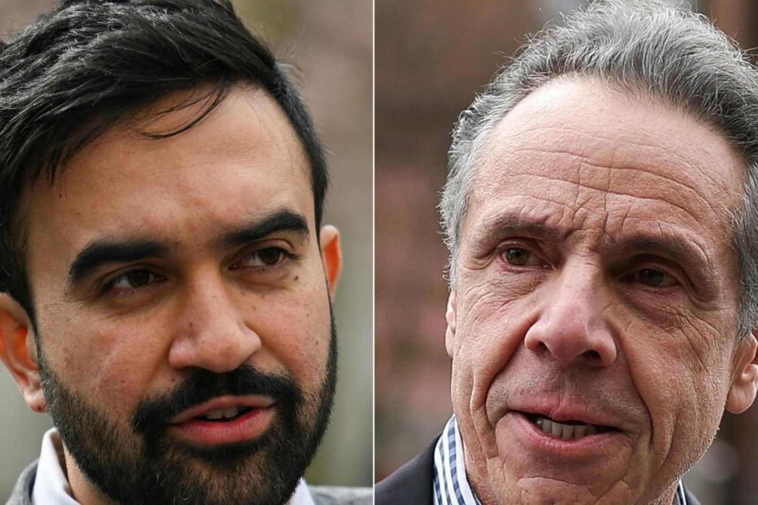 Zohran Mamdani (a sinistra) e Andrew Cuomo